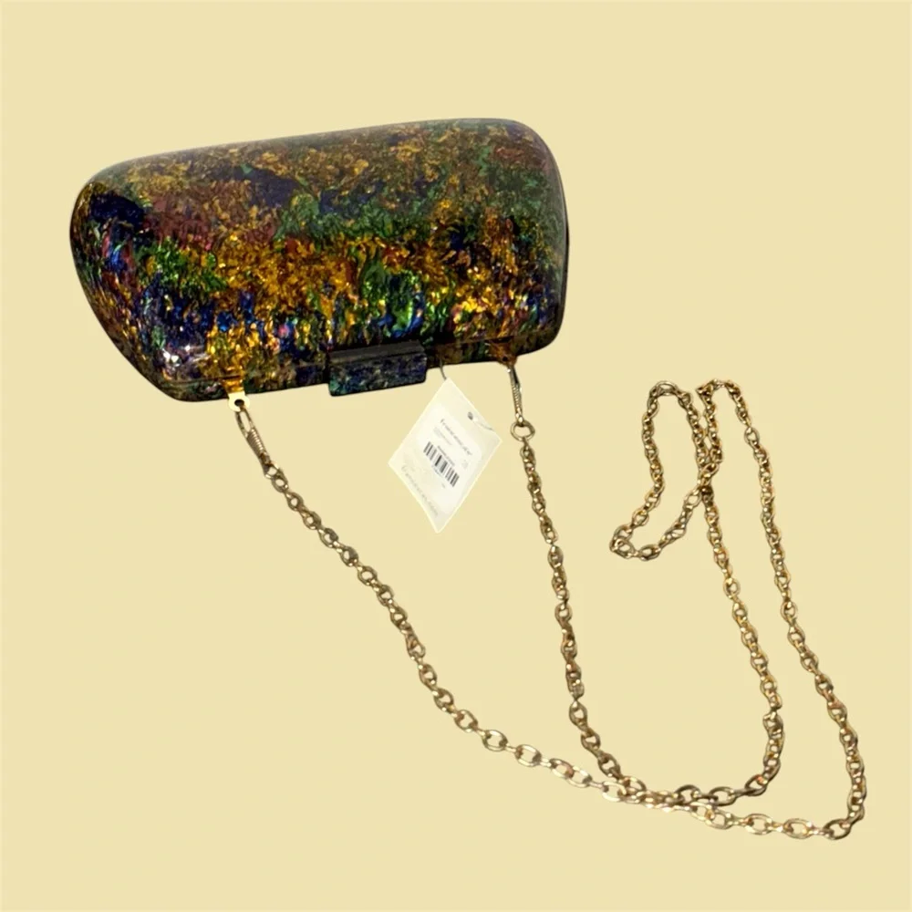 Circus by Sam Edelman Women’s Clutch with Gold Tone Chain Strap - Picture 8 of 13